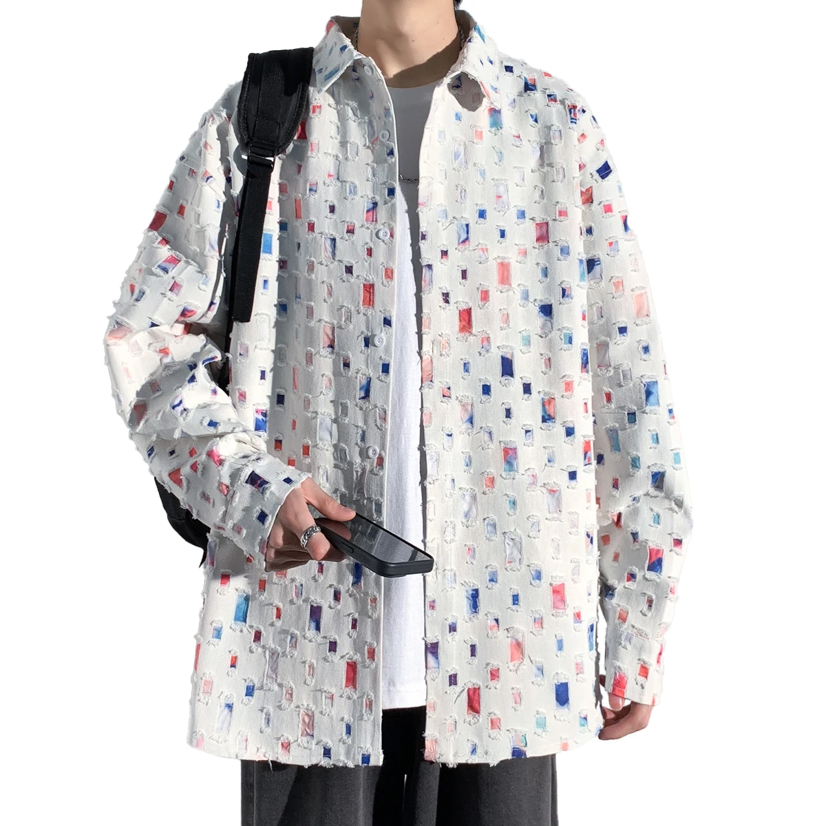 Fashion Apparel Custom Ripped Distressed Jean Chore Detroit Canvas Work Jacket For Men