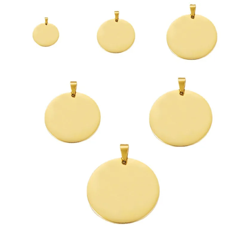 Factory Customization Personalized Mirror Polished Stainless Steel Hollow Pet Blank Label Heart round Pendant Jewelry Wholesale