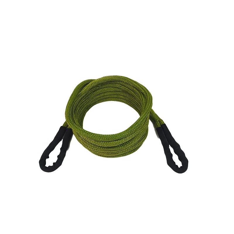 4x4 OffRoad tow strap Traction rope Braided Kinetic Recovery Kit Rope with Off-road Synthetic Soft Shackle uhmwpe winch rope
