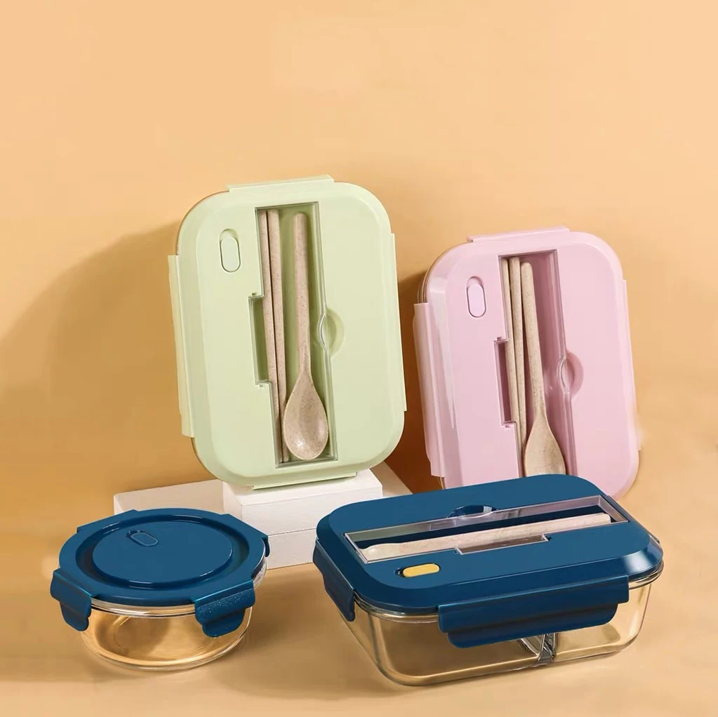 Good thermal stability pyrex microwave glass food container borosilicate glass lunch container