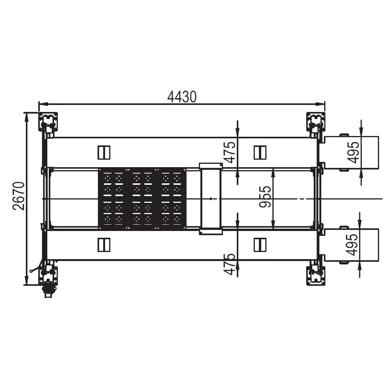 Гидравлический 4-х опорный подъемник для автомобилей Стоянкы Автомобилей автомобиля хранения подъема автомобиля Парковка 4-х опорный Double Deck парковочный подъемный механизм
