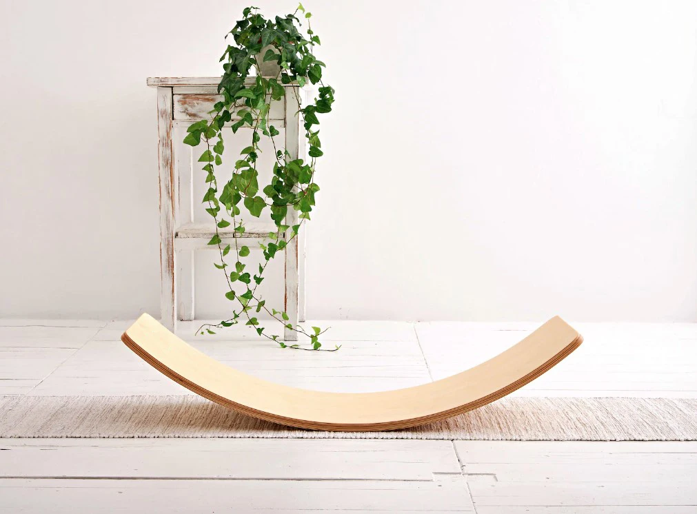 LM KIDS Montessori Kids Wooden Balance Board Multifunction Surfing Fitness Training Wobble Board For Kids Baby Yoga Curvy Board