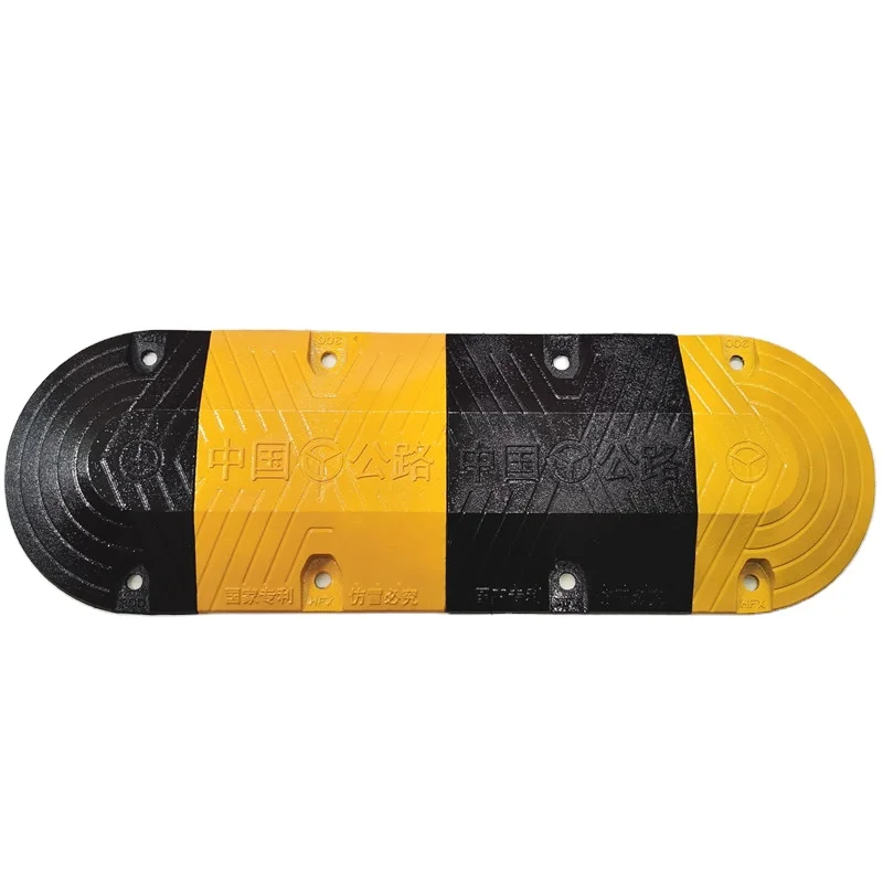 Yellow and black parking rubber/steel cast reducer speed belt Speed Humps