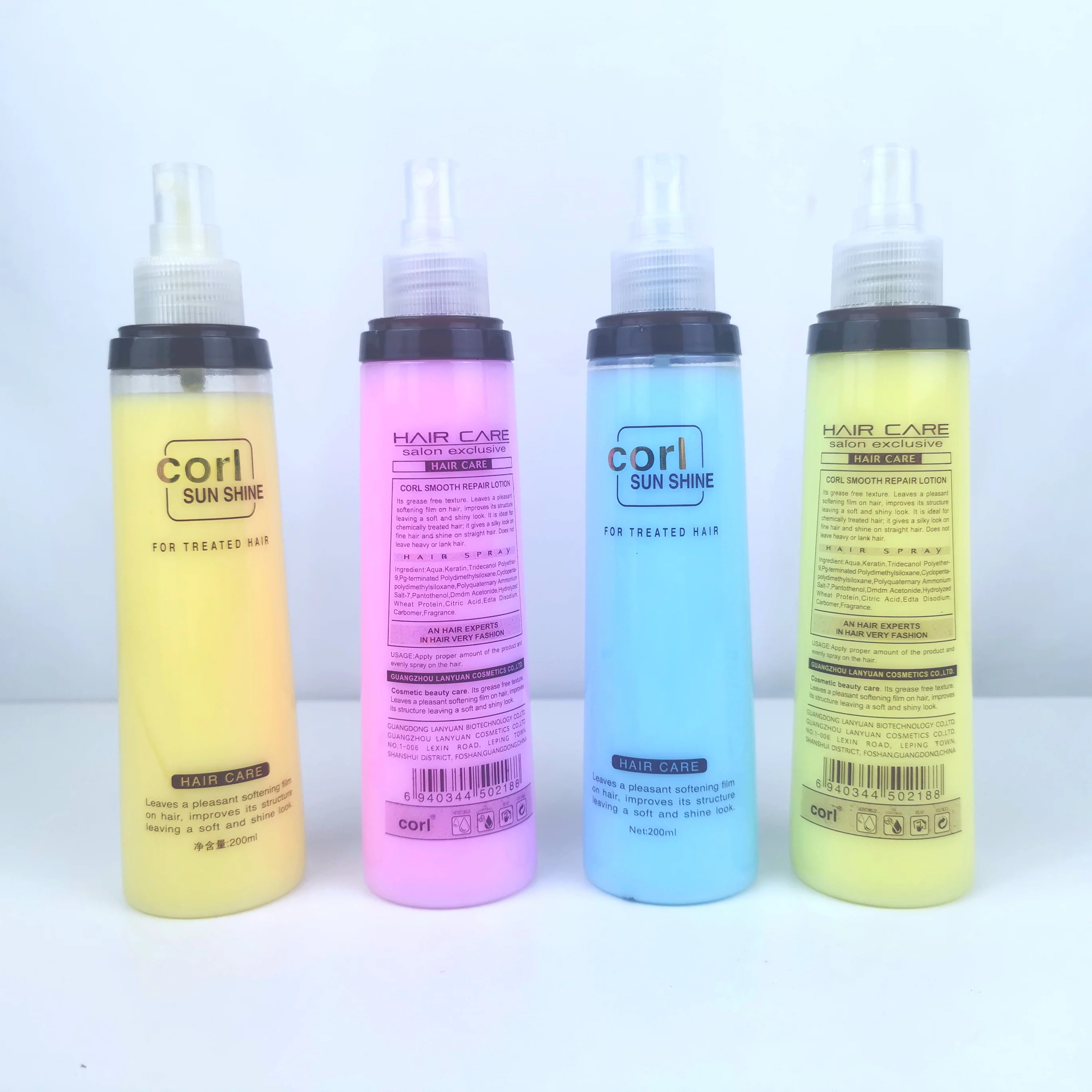 Private Label 200ml Amino Acid Shiny Hair Care Spray Spray Smooth Repair Conditioning Softening Corl Sunshine Hair Spray