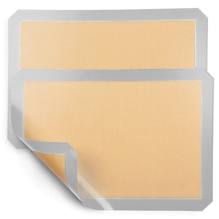 Customized size non-stick heat resistance freeze dryer silicone fiberglass mat with logo printing