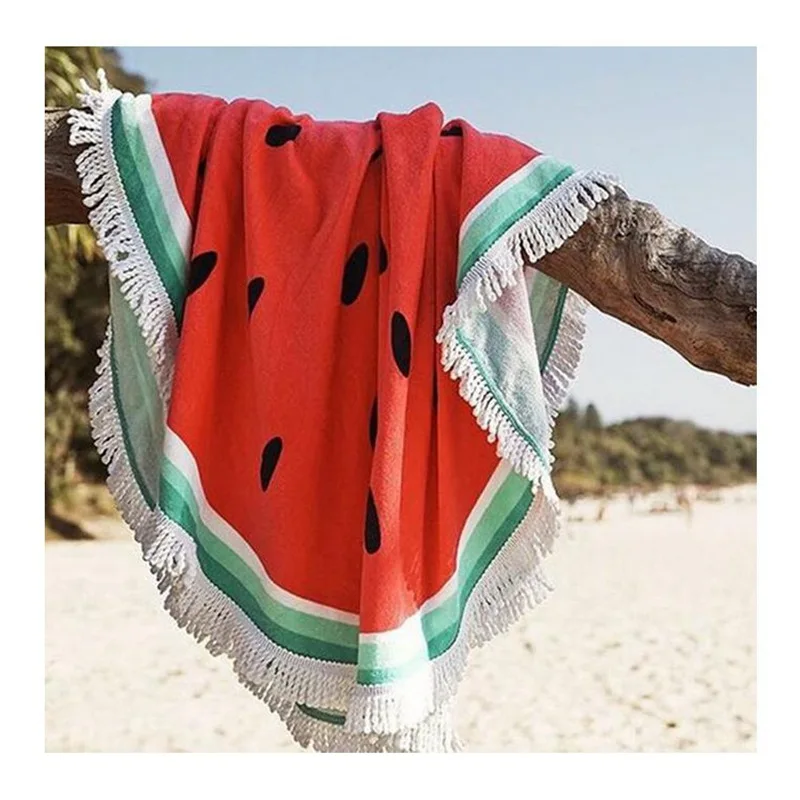 cheap detailing flag embossed watermelon beach towel no sand floor towel mat
