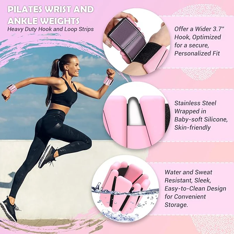 2 фунта тренировочный Регулируемый Браслет для тренировки голеностопного сустава запястья манжеты Утяжелитель упражнений силиконовый вес лодыжки