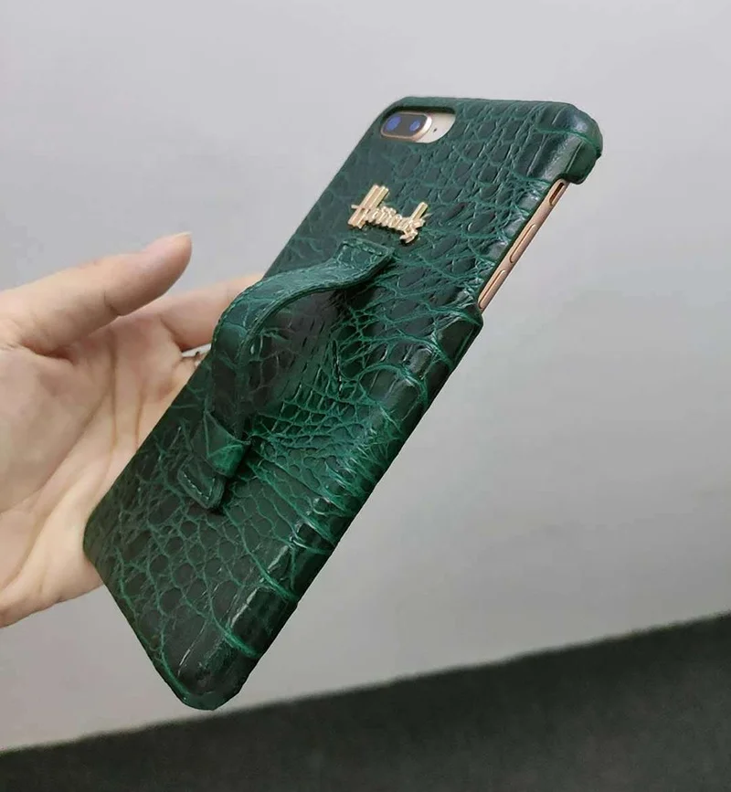  Роскошные аксессуары для телефонов Жесткий Чехол из крокодиловой кожи iPhone 8