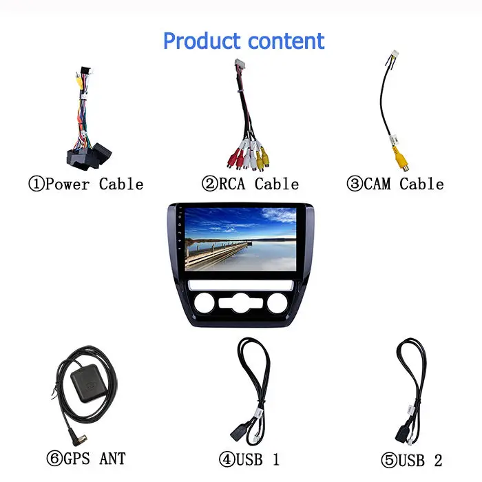 Android Car GPS Navigation for VW Sagitar Jetta Bora 2011-2016 Car Radio 1+16GB Car DVD Player Head Units