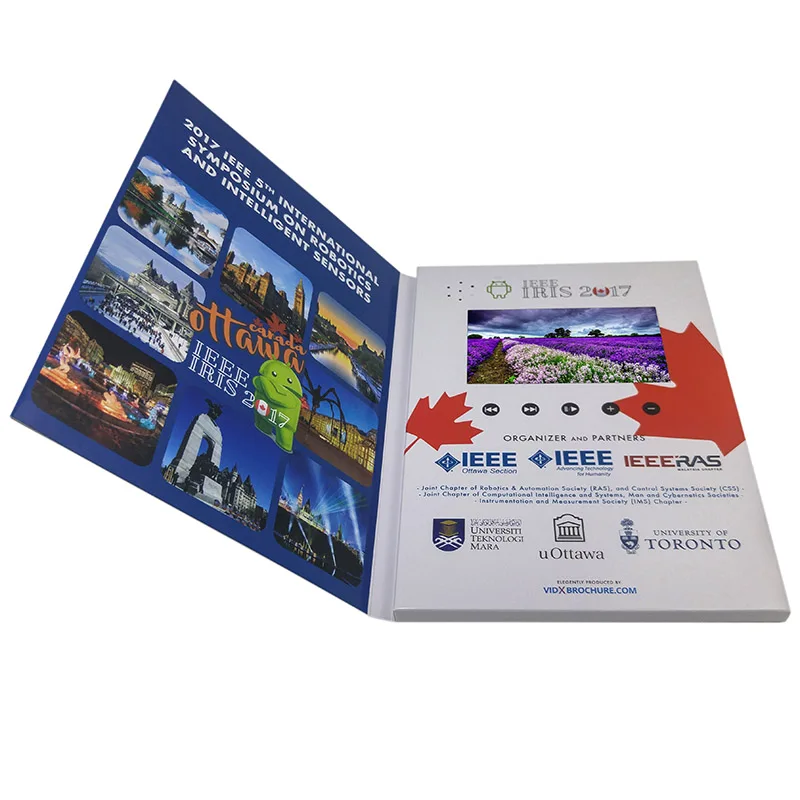 Popular Eco- Friendly Chinese homemade OEM size 4.3 inch video brochure for business sales