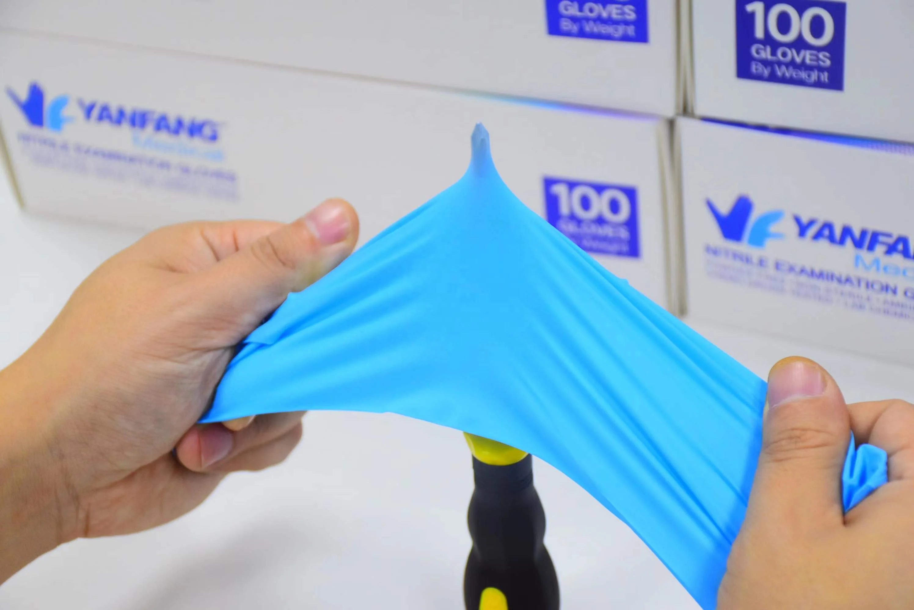 4.5G Examination Surgeon Powder Free Hand Protection Size 8 Rubber Nitrile Gloves