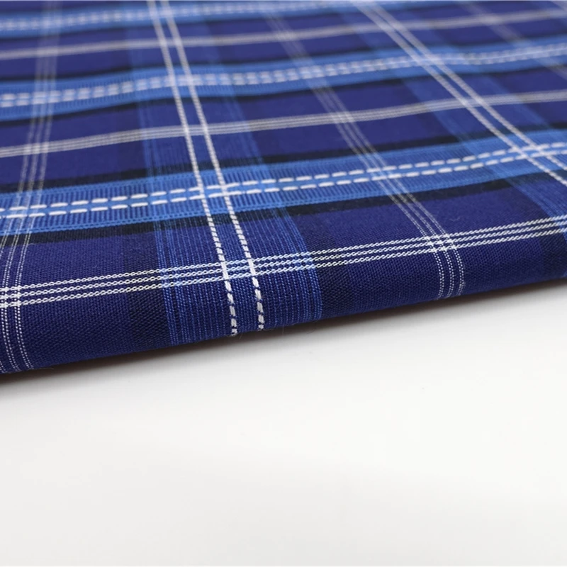 Wholesale Yarn Dyed Check Tartan 100 Cotton Shirting Fabric Textile