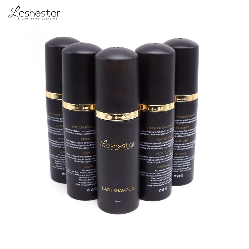 Lashestar lash shampoo foam pink lashes bath cleanser