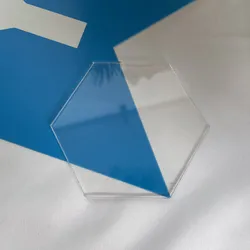 Customize 3mm Clear Blank Acrylic Table Number Sign Hexagon Plate
