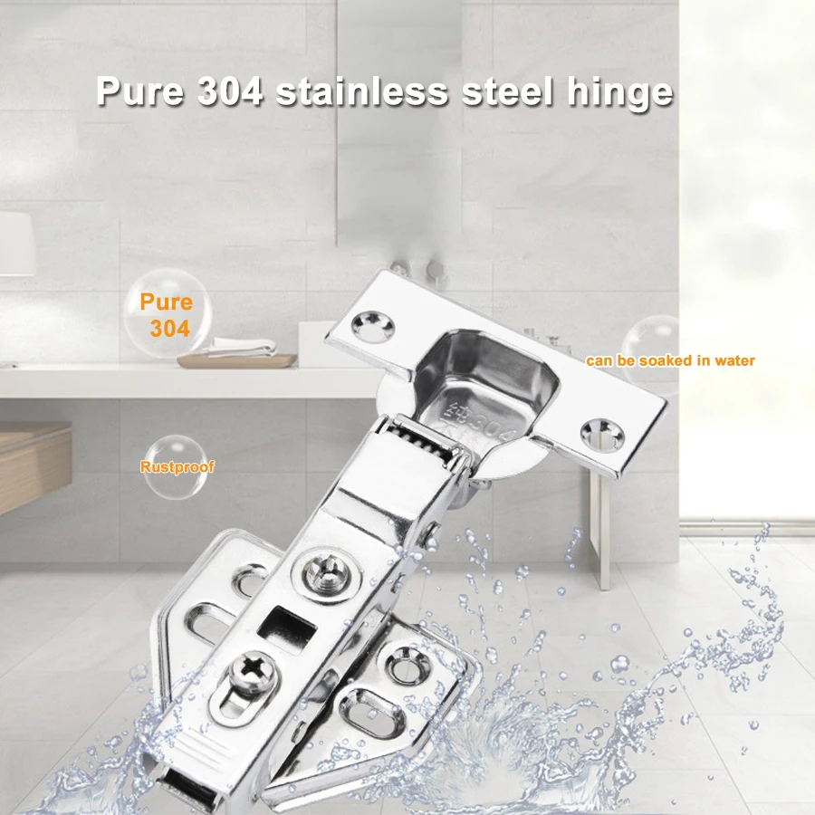 3D Adjust Self Closing Automatic Hydraulic Stainless Steel Inset Soft Slow Close Wardrobe Shoe Cabinet Door Hinges For Kitchen
