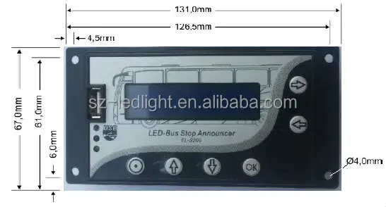 Bus Stop Announcer  Used for switching bus route information according to manual operation by driver