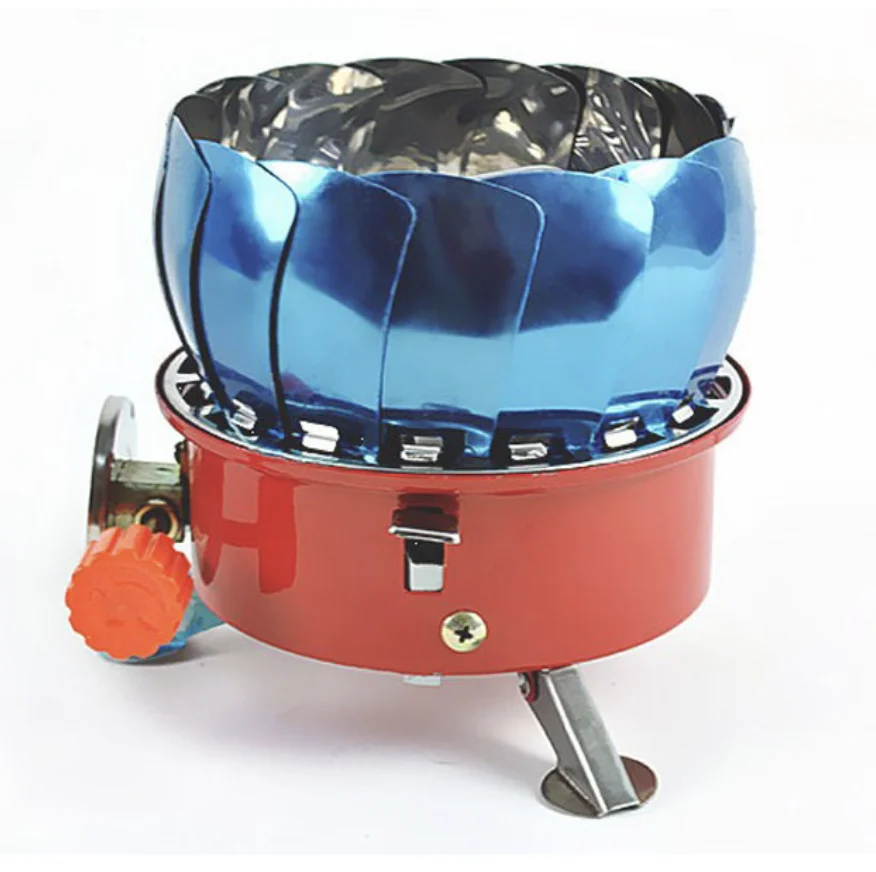 Outdoor Camping Stove Portable Snap-Type   butane  propane Lotus Burner Gas Cooking Stoves For Travelling Hiking Picni