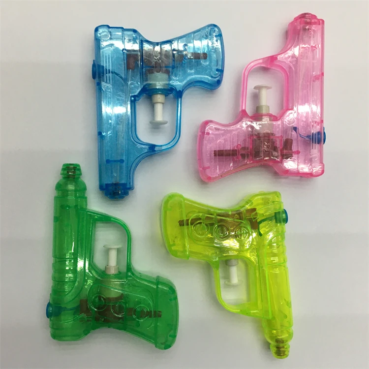 HONGDA small water gun toy transparent plastic spray kids promotional gift summer pistol small squirt custom logo outdoor beach