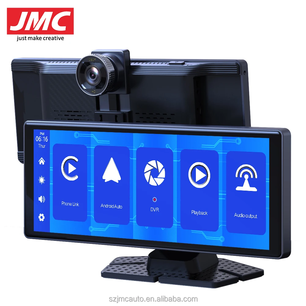 JMC 10.26Inch CarPlay Monitor For Car Portable Navigation Device Android Auto BT FM AUX In DVR Mirror Link Linux System