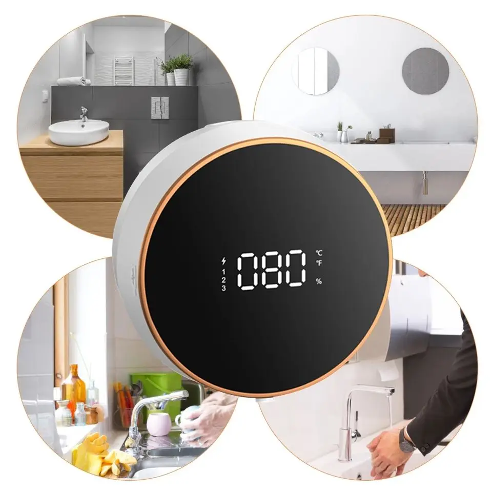 300ML USB Rechargeable Infrared induction Wall-mounted Automatic Foam Soap Dispenser With 3M Film Paste Patch