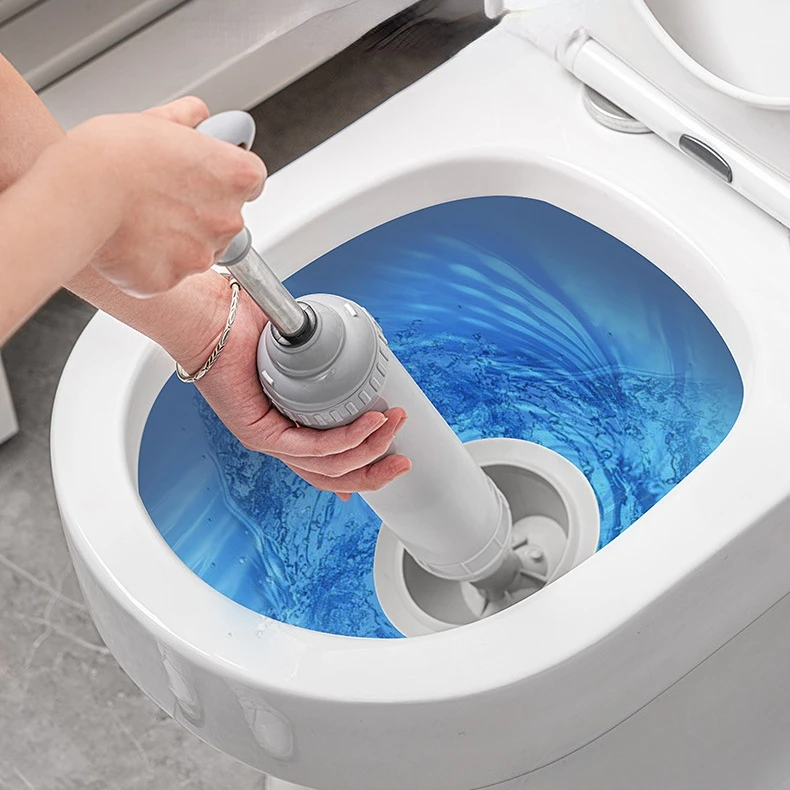 FF2190 Manual Sewer Drain Toilet Clog Remover Tools Sink Cleaner High Pressure Air Drain Blaster Bathroom Toilet Plunger