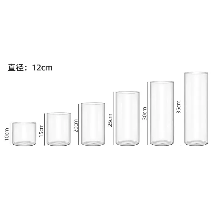 Wholesale New Arrival Home Office Garden Wedding Decoration Cylindrical Shape Glass Plant Vase Glass Terrarium Jar