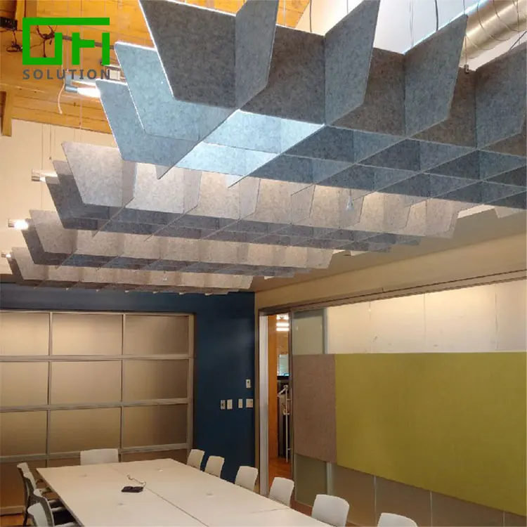 European Standard Customized Colorful100% Polyester PET Acoustic Wall And Ceiling Panels