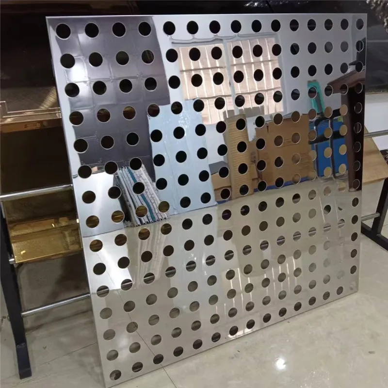 600x600 Stainless Steel Ceiling Panel mirror 304 Perforated Clip In Ceiling