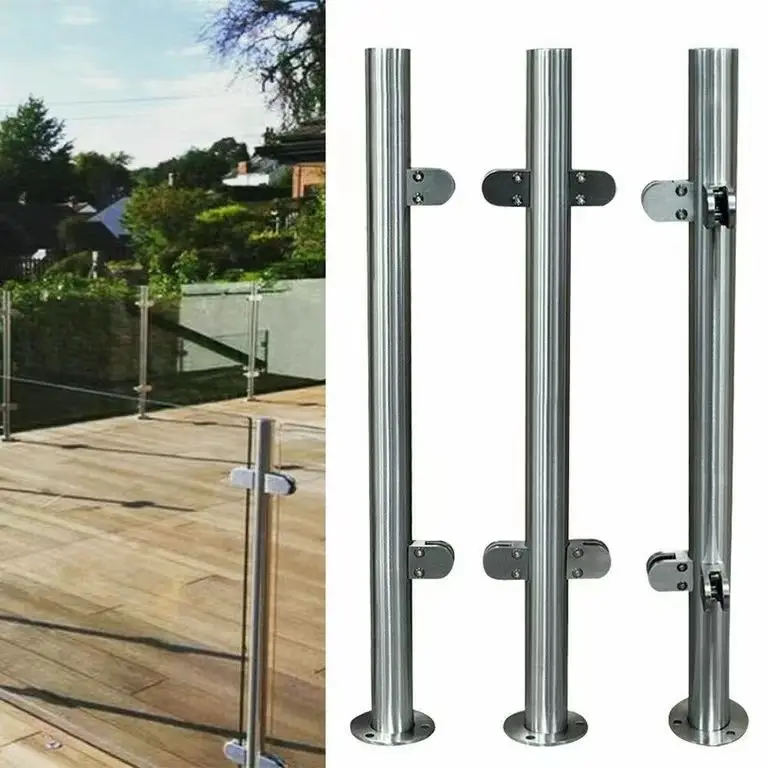 stainless steel glass handrail post 304 and 316 material tube railing post