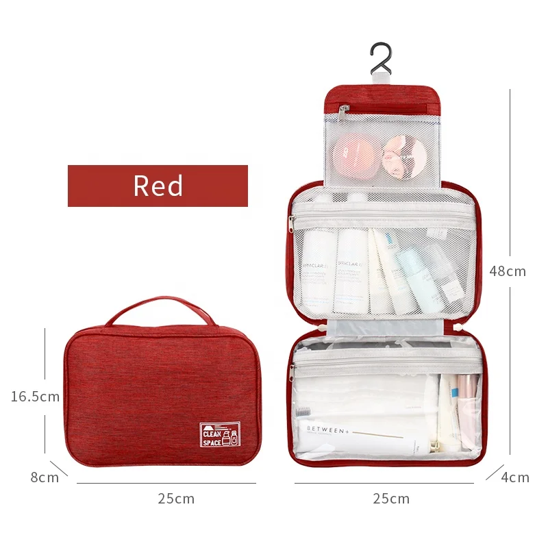 Custom Foldable Travelling Man Toilet Bag Waterproof Hanging Bathroom Women Wash Toilet Bag