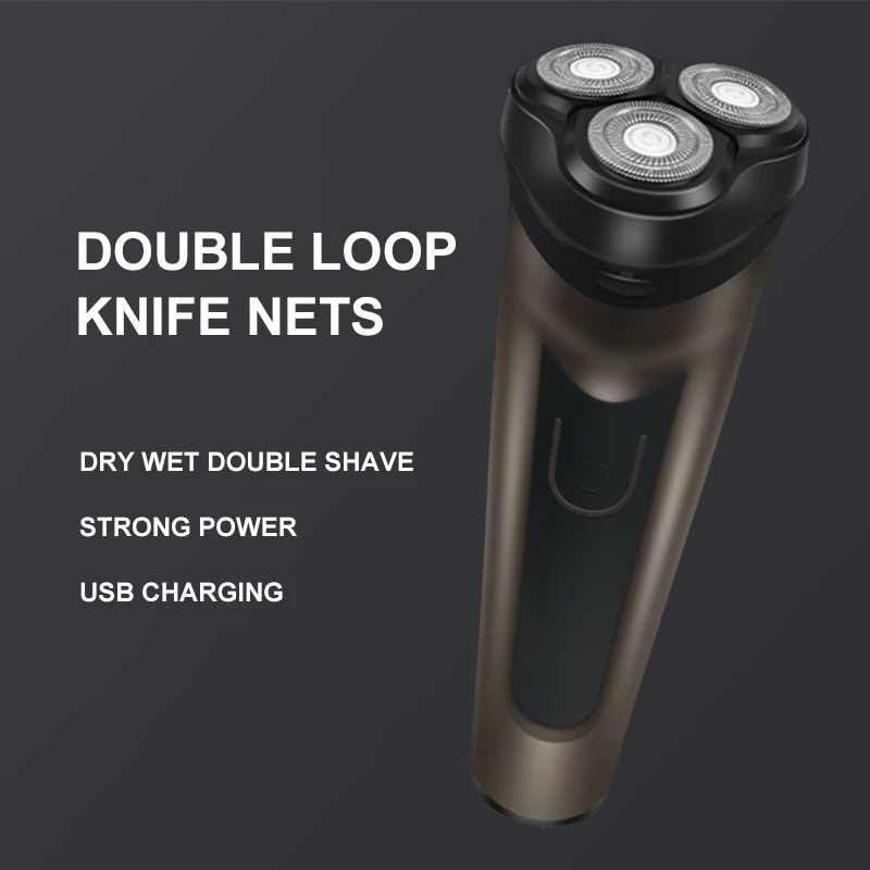 Прямая продажа с фабрики, USB зарядка, металлические двойные лезвия бритвы, бритвенные станки, машинка для стрижки бороды, электрическая Мужская бритва
