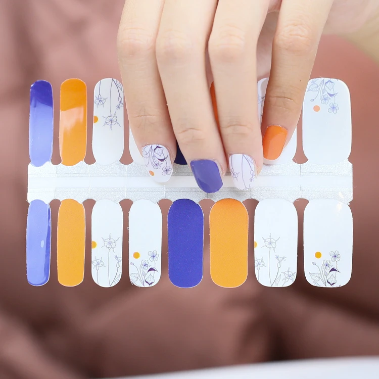 Factory Price Nail Stickers Halloween Glow in The Dark Colorful Christmas 3D Nail Art Wraps with Variety Designs