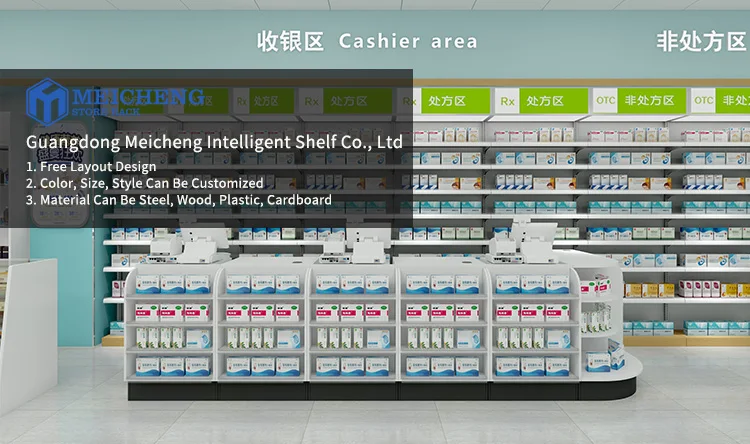 Meicheng Custom Color Wholesale Convenience Store Checkout Counters For Supermarkets