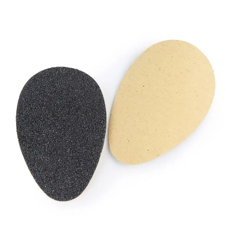 1 Pair Black Frosted Pattern Unisex Rubber Self-adhesive Wear-resisting Anti-skid and Noise Reduction Sole Sticker Cushion Pad