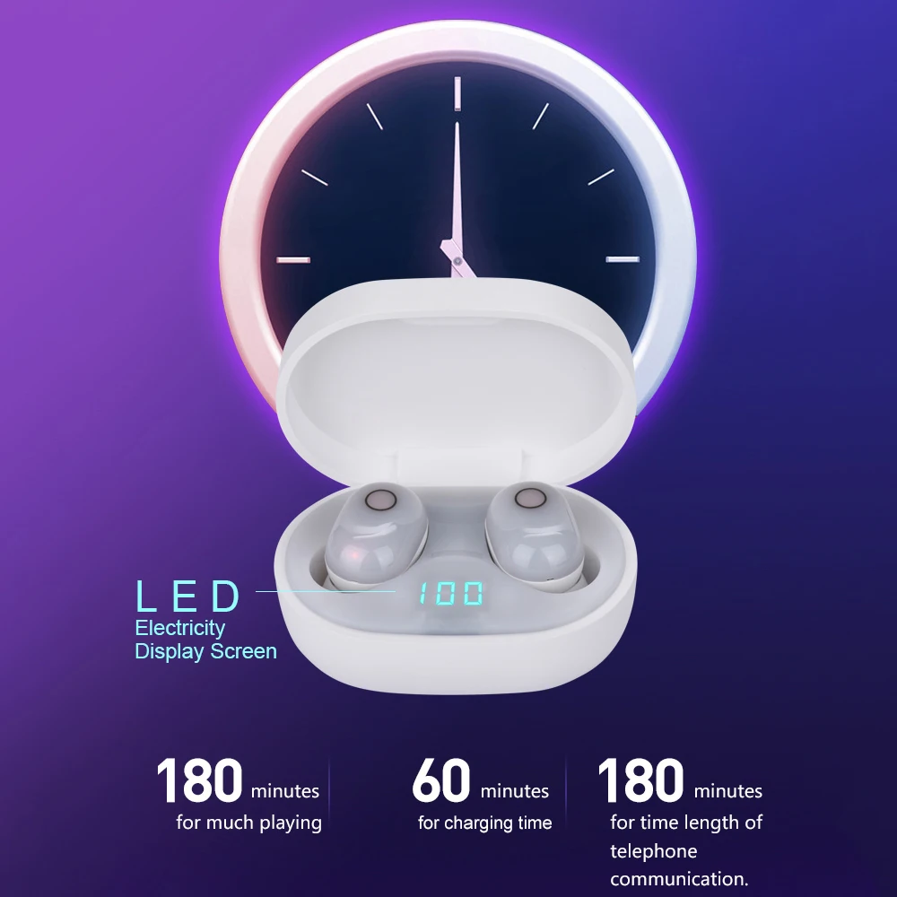 Y16 Tws Touch Button  Earbuds Stereo Hifi  Wireless Earphone Sports  Headset With Charging box Wireless  Running Headphone