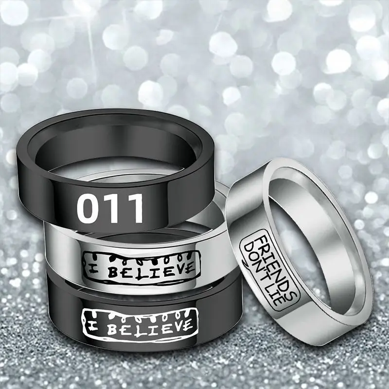 Factory wholesale hot sale new style 6mm titanium steel engraved couple ring tail ring