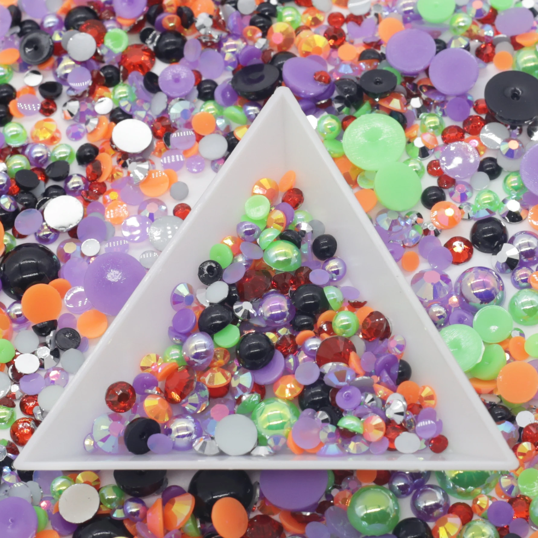 WHATSTONE Mix Sizes Color Wholesale FlatBack Rhinestones ABS Half Round Pearls For Phone Case DIY