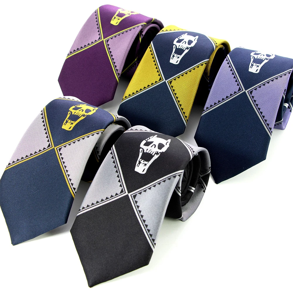 5 Colors JoJo Silk Tie Wonderful Adventure KILLER Queen Heaven Gate Kira Yoshikage Tie Role Playing Tie Costume Cool Gift