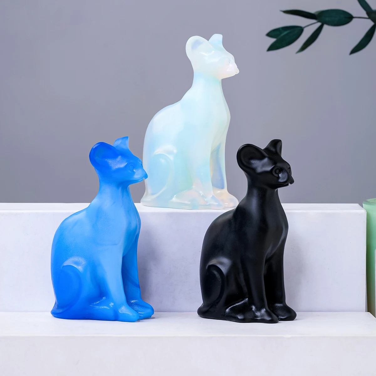 Crystal Hot Sales Yellow Calcite Carved Sphynx Cat Statue Carfts For Home Decor