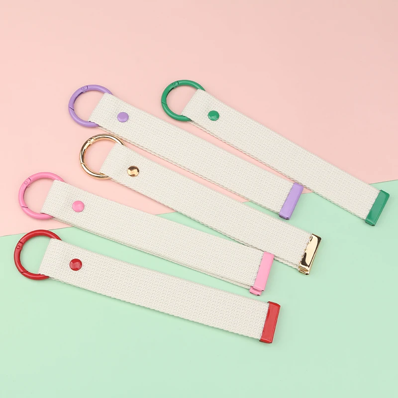Keychain Lanyard Key Holder Korea Webbing Canvas Strap Keyring Key Chain Handbag Wallet Backpack Pendant Keychains Gifts