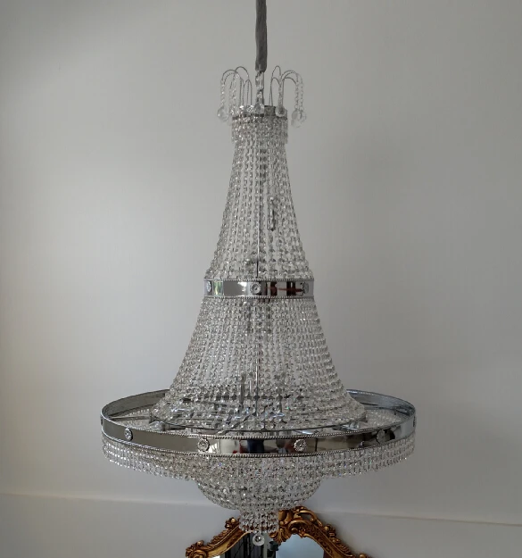 Factory wholesale large hotel kristall deckenleuchte lighting chandelier indoor luxury chrome golden finish crystal chandelier