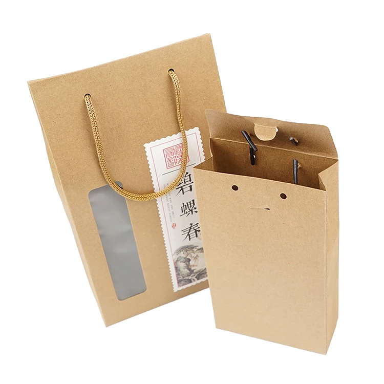 Оптовая продажа, Одноразовый бумажный пакет, пакет из крафт-бумаги для пищевых продуктов с прозрачным окном