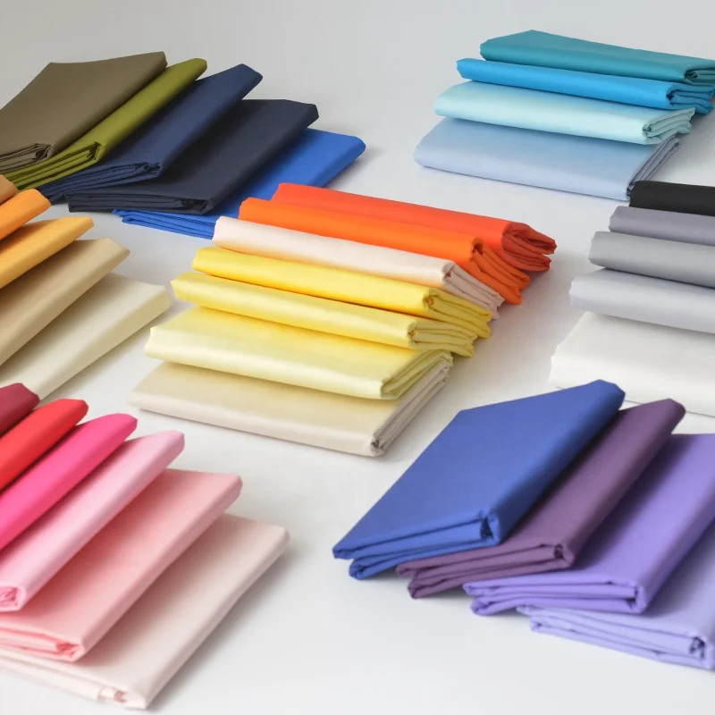 TC fabric twill plain woven poplin fabric for lining pocket shirt supn tc  polyester cotton fabric