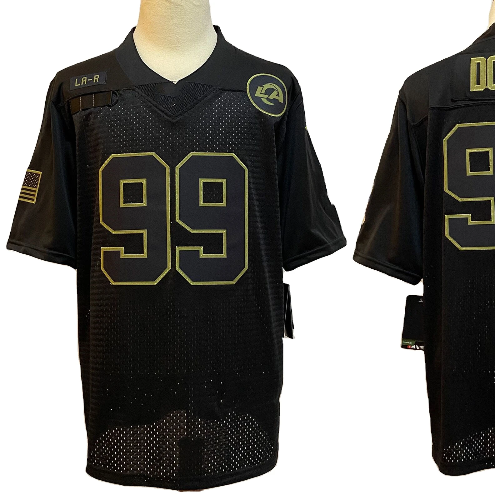 #99 wholesale football jersey polyester breathable n F-l v-neck multi numbers to choose football jersey black