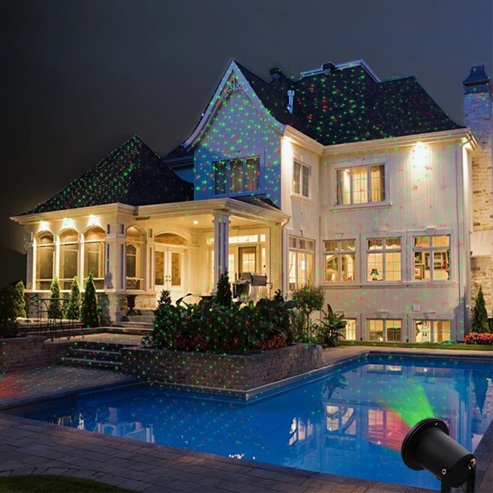 Christmas Outdoor Garden party disco stage lighting mini projector show laser light