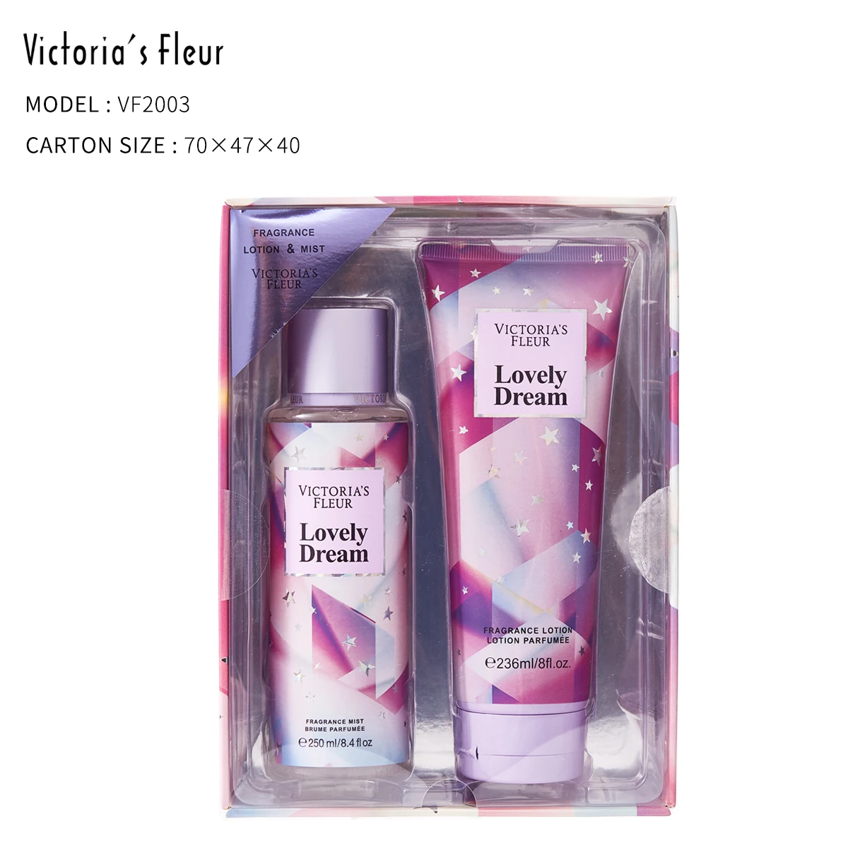 Original Brand Perfume Gift Set 236ML Body Lotion And 250ML Perfume Long-lasting Gift Set