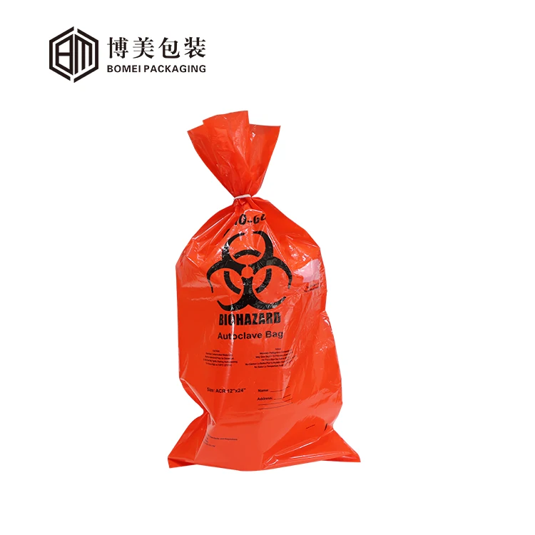 
Plastic Infectious Biohazard Disposable Medical Waste Bags used in hospitals biohazard garbage trash bags 