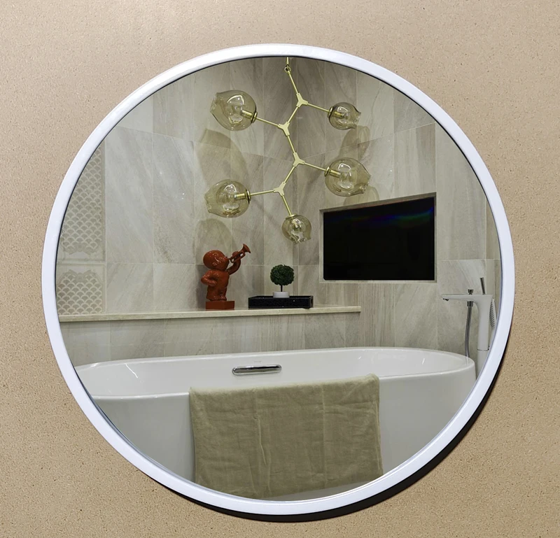 Hot Selling High Quality Large Matel Framed Circle Luxury Home Decor Hanging Bathroom Big Round Wall Mirror Miroir