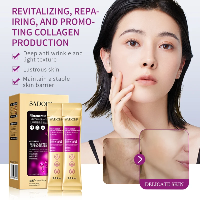 SADOER Vitamin C Facial Mask Custom Face Lifting and Tightening Sleep Collagen Whitening Korea