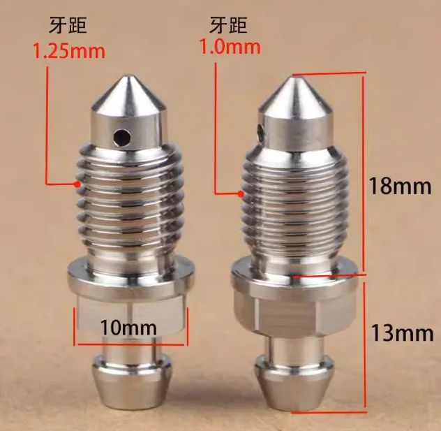 speed Nipple brake Caliper Oil Drain Exhaust bleeder bleed screw with Rubber Cap